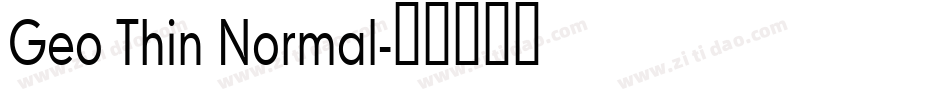 Geo Thin Normal字体转换